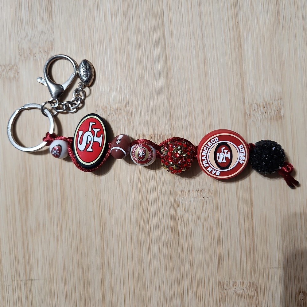 San Francisco 49ers Keychain with Charms